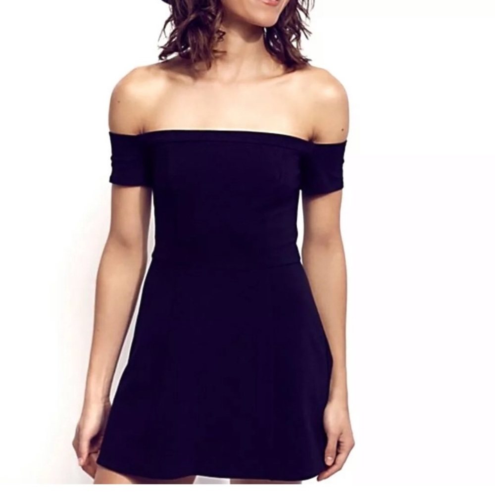 Free People Off The Shoulder Little Black Dress